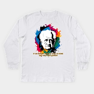 David ben Gurion Kids Long Sleeve T-Shirt